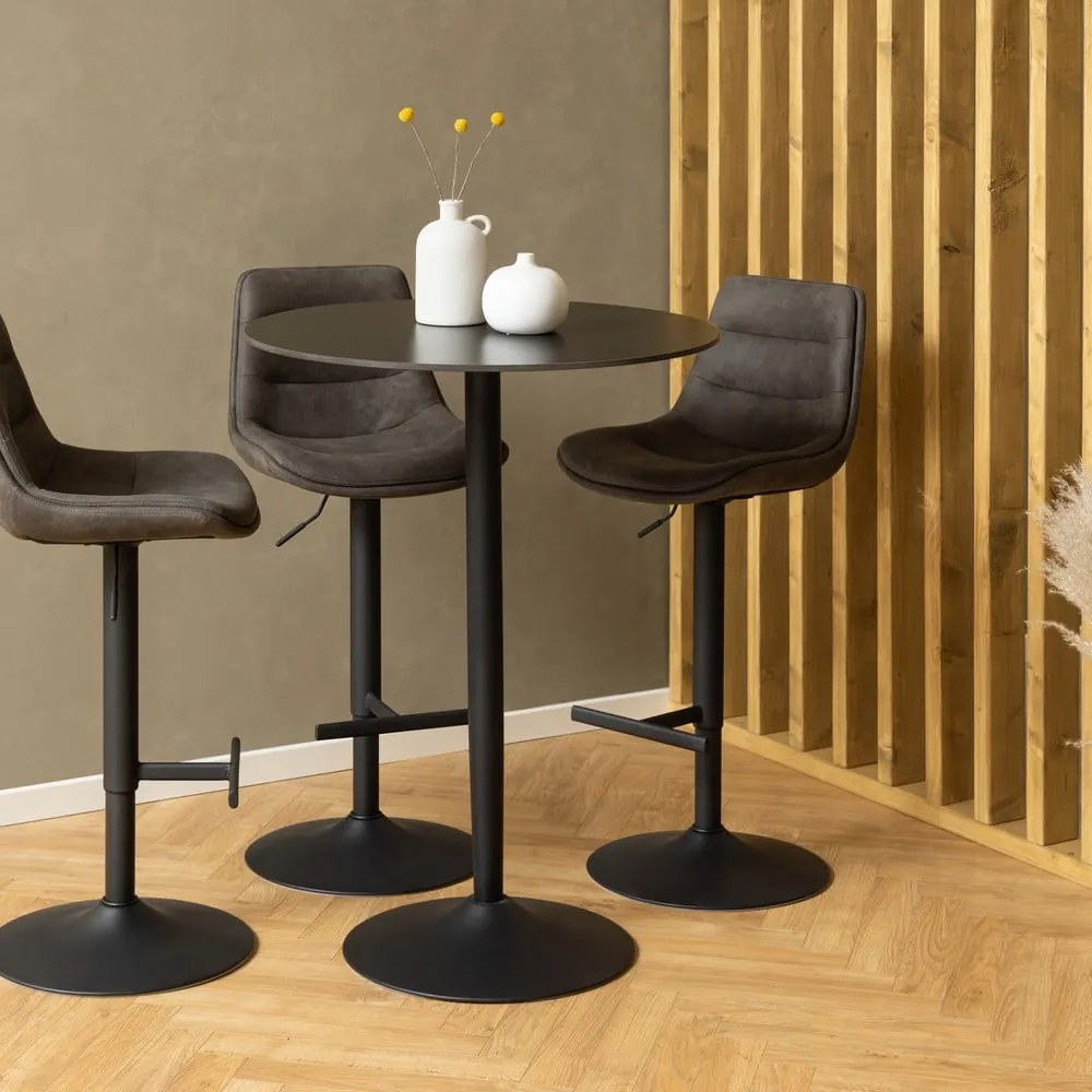 Sgabello da bar in verde scuro con altezza regolabile (altezza della seduta 86 cm) Adisa – Actona