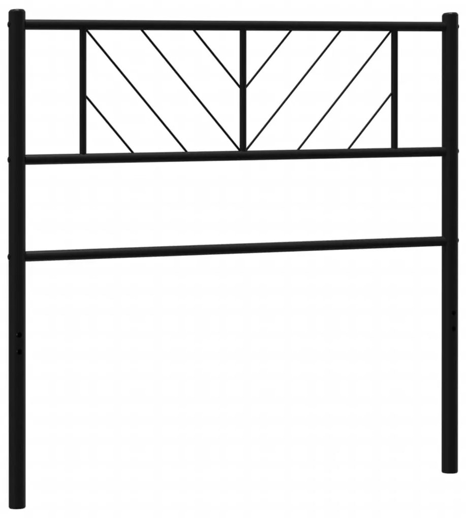 Testiera in metallo nero 100 cm