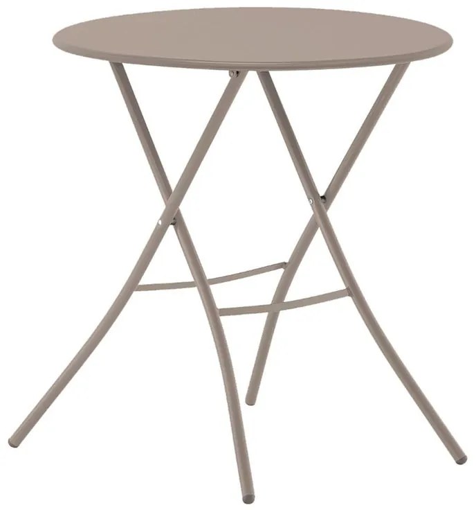 Tavolo da pranzo per giardino pieghevole Gaia FIAM struttura e superficie in acciaio marrone per 2 persone 67x67cm