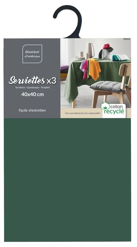 Set di tovaglioli 3 pz 40x40 cm Mistral – douceur d'intérieur