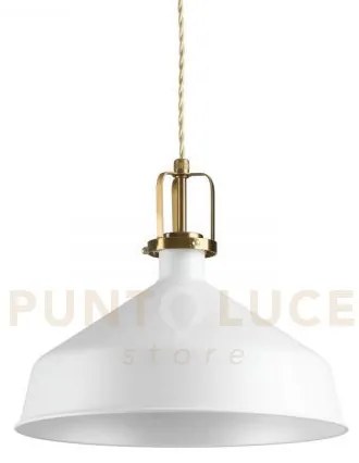 Eris sospensione in metallo bianca e oro 1 luce attacco e27 d.33cm