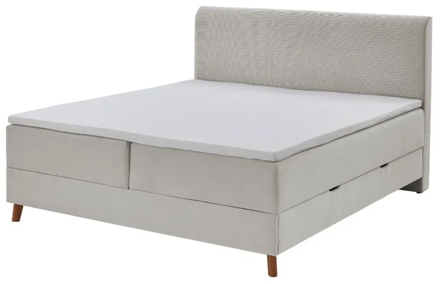 Letto boxspring beige con contenitore 180x200 cm Memphis - Meise Möbel