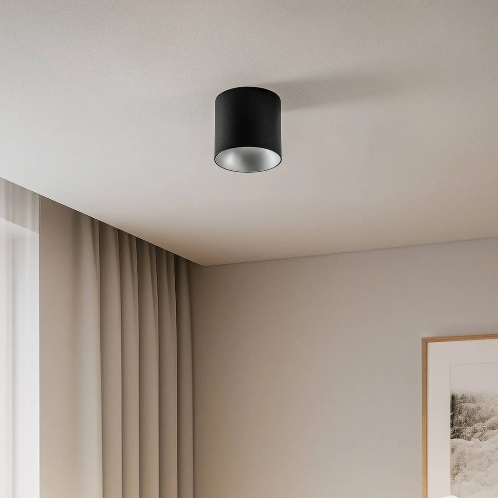 Nowodvorski Lighting Faretto Point Tone, nero, interno argento