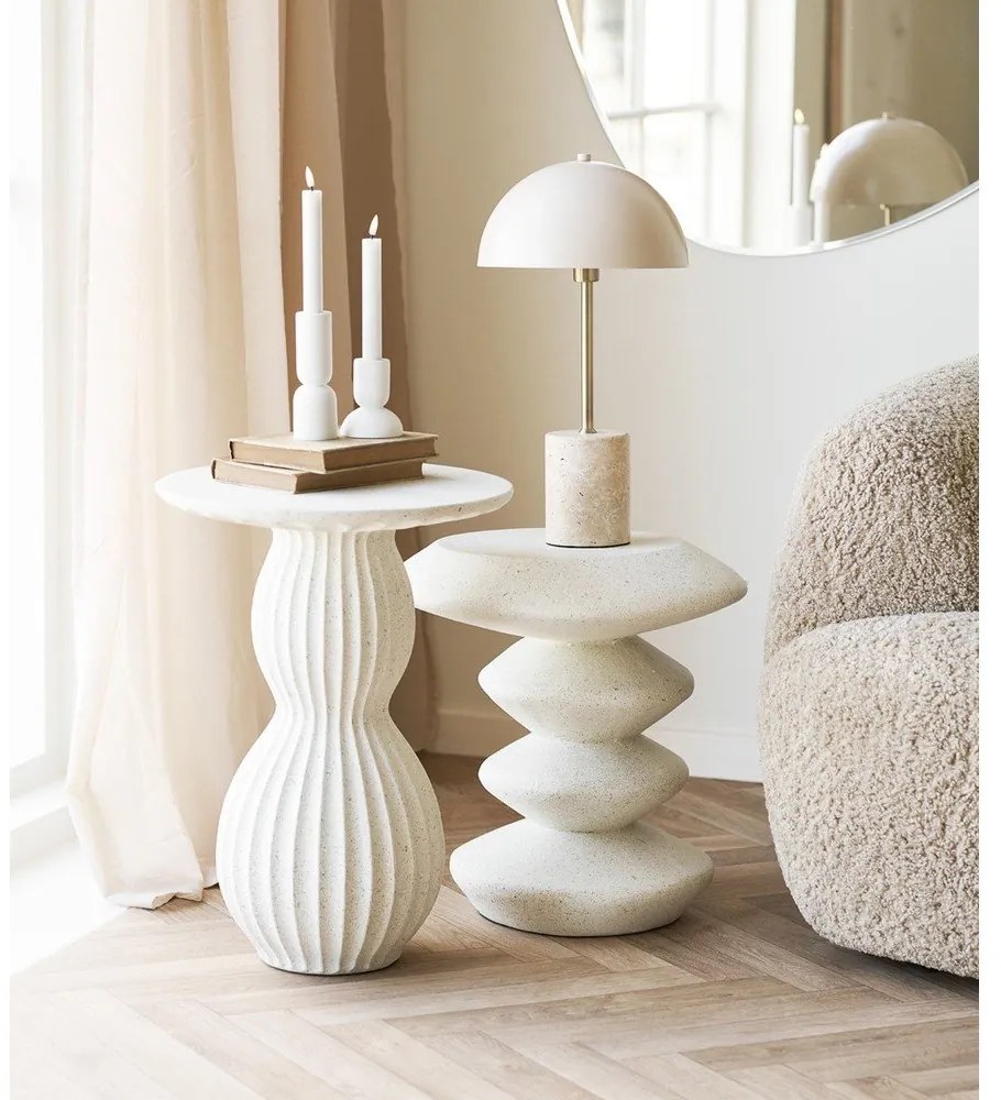 Tavolino rotondo in pietra ø 40 cm Newtown – House Nordic