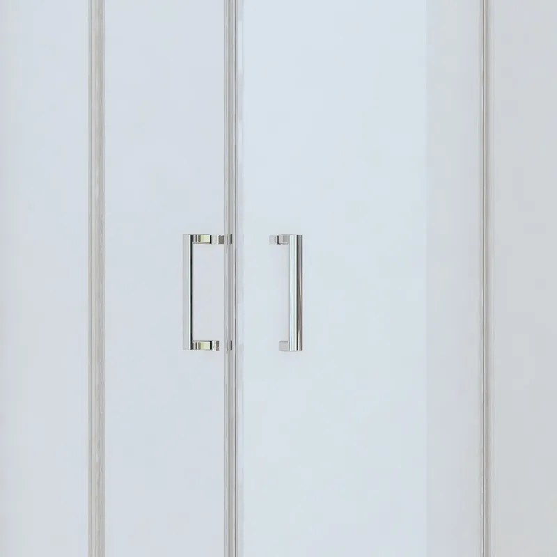 Kamalu - Box doccia ad angolo 70x70 altezza 170 vetro trasparente 6mm | CHIARA EDGE-Q