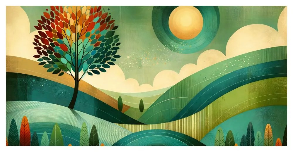Quadro su tela – Paesaggio in tonalità naturali