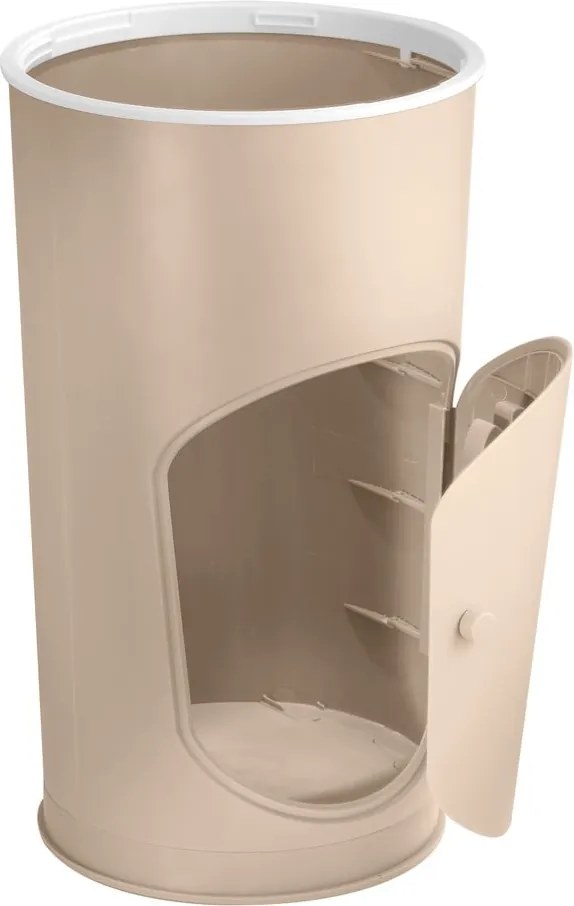 Cestino in plastica beige per pannolini 25 l Whale - Kindsgut