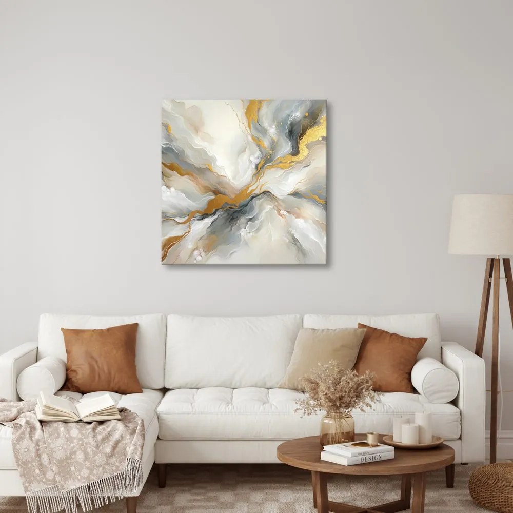 Quadro su tela – Esplosione dorata