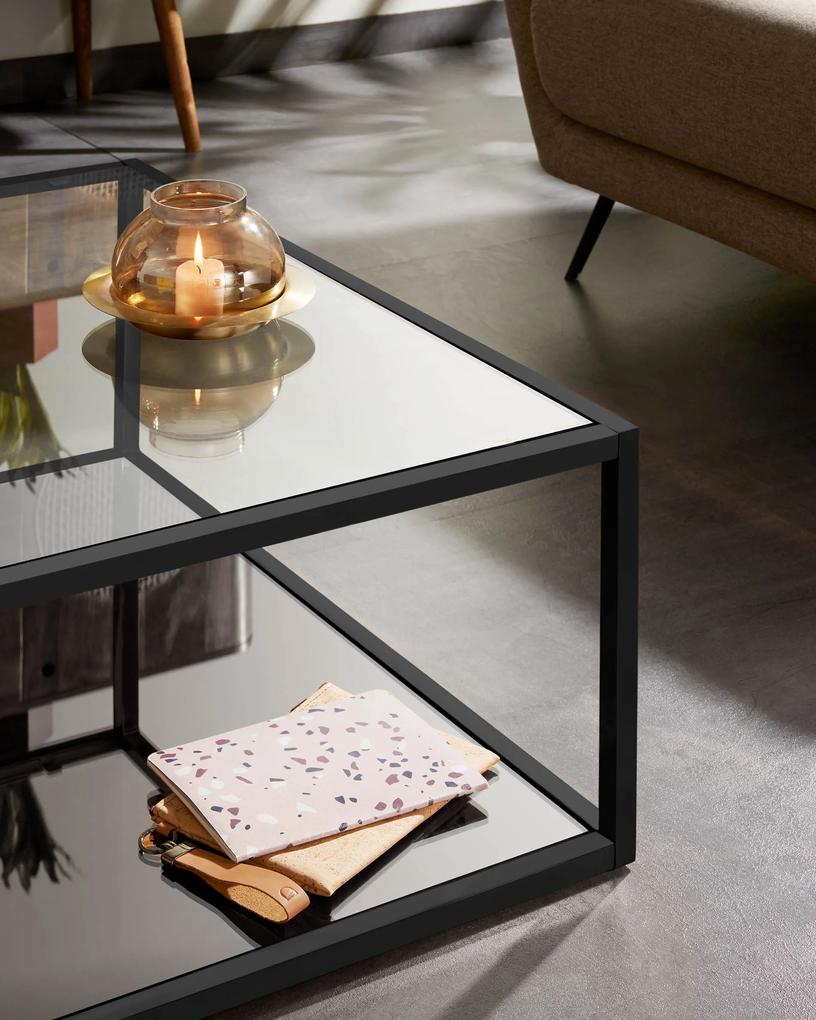 Kave Home - Tavolino quadrato Blackhill 80 x 80 cm nero