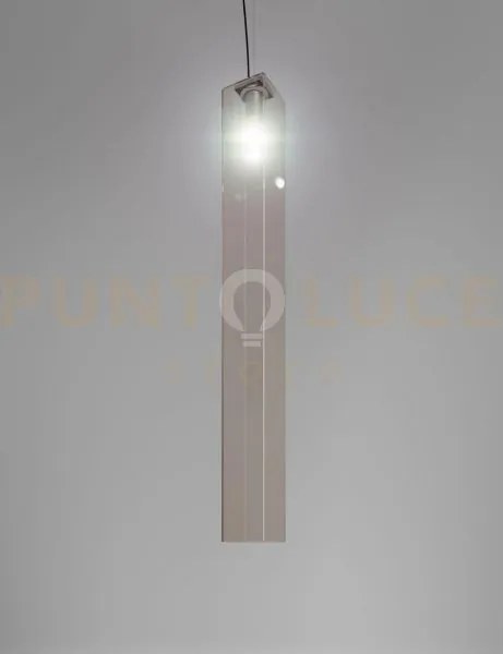 Tubes sospensione 120 fume' trasparente nickel opaco 1 luce attacco...