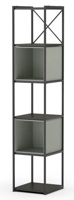 Libreria verde-nera 36x179 cm Anya - Marckeric