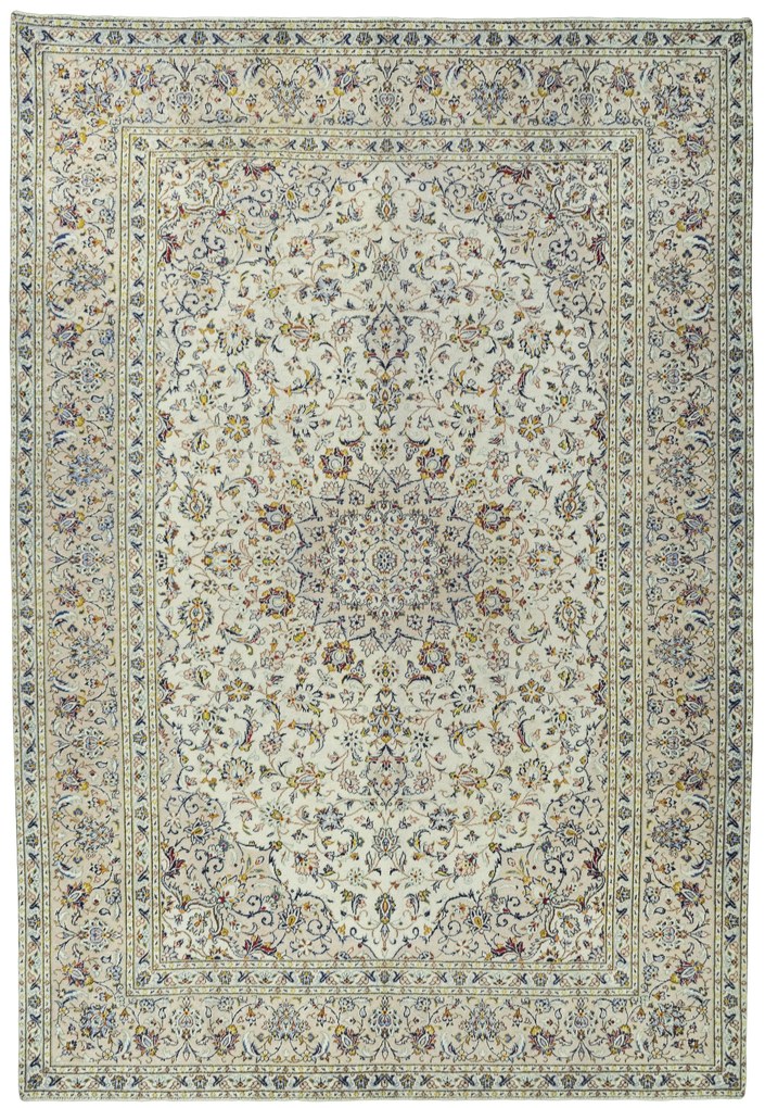 Kashan Tappeto persiano 360 x 250 Beige (Iran) Annodato A Mano