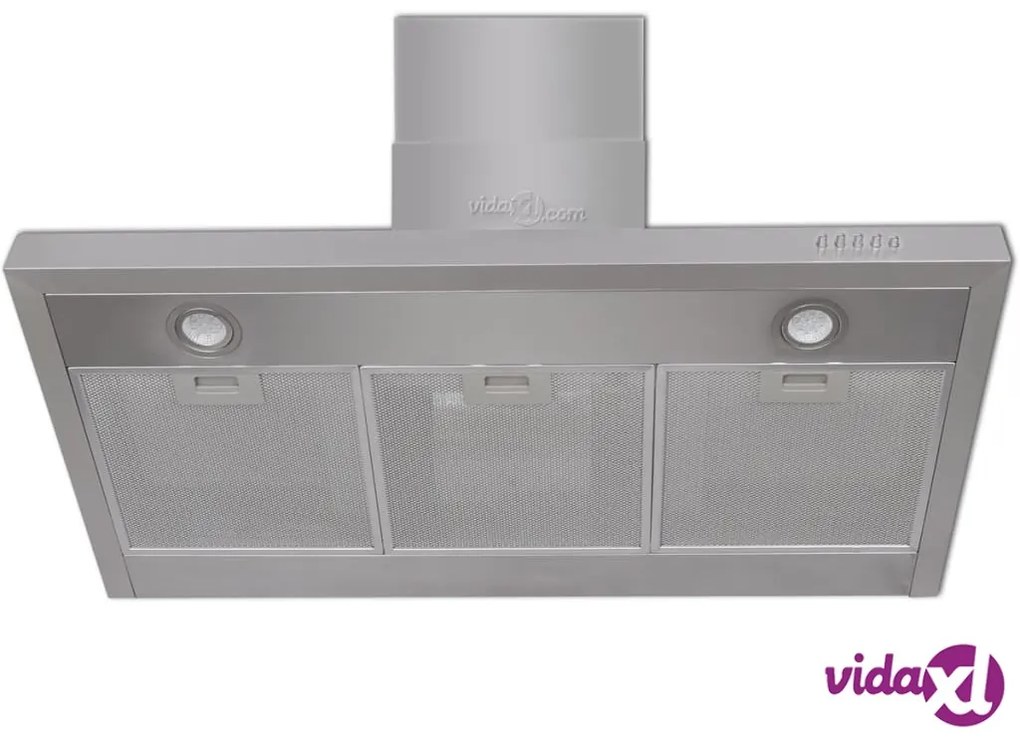 vidaXL Cappa Piatta Inossidabile 900 mm