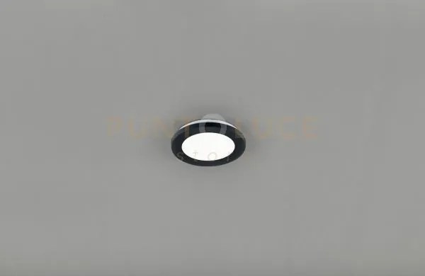 Camillus plafoniera led tonda metallo nero opaco con funzione dimme...