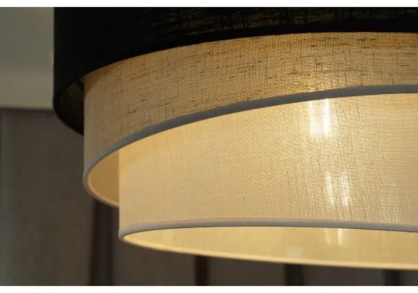 Duolla - Lampadario a plafone TRIO 1xE27/15W/230V diametro 45 cm nero/grigio/bianco