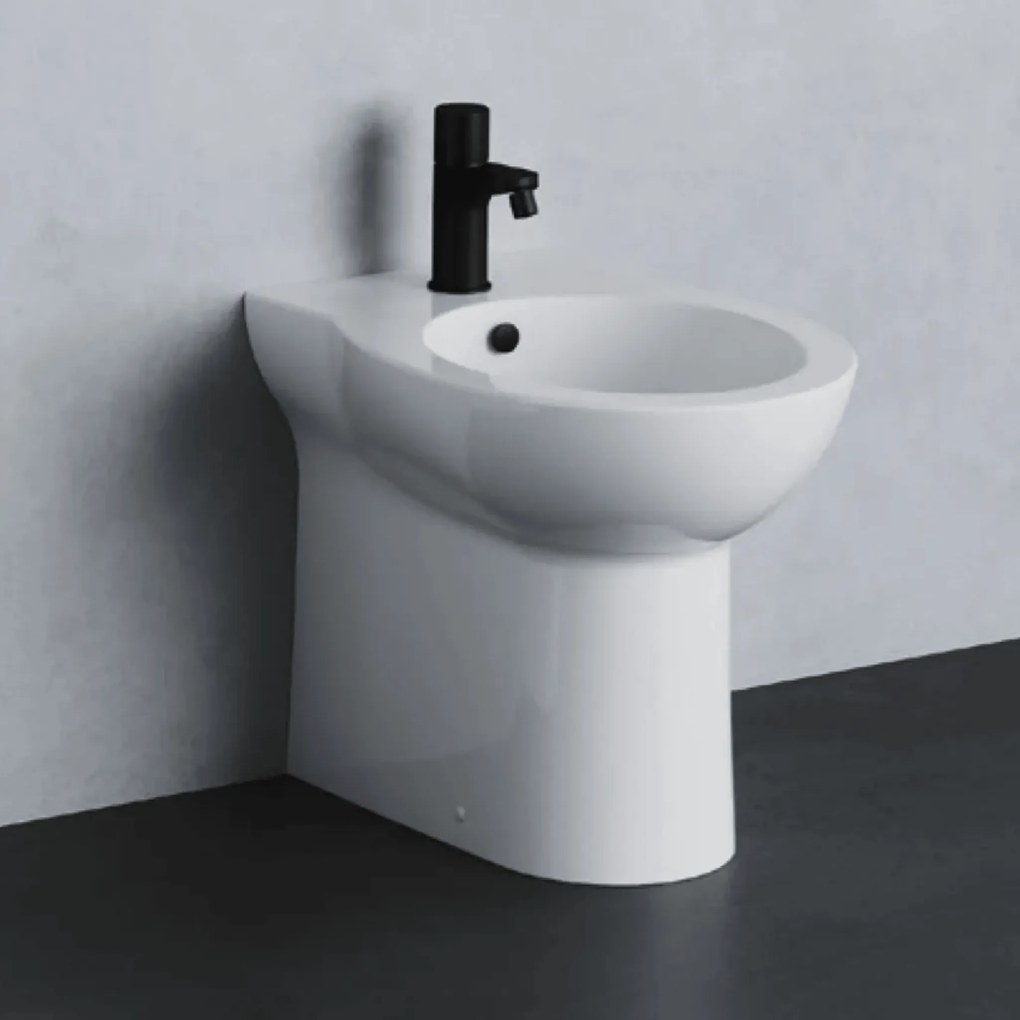 Bidet a Terra Azzurra Ceramica Bianco Lucido "Fast"