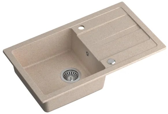 Sapho - Lavello da cucina 77x44 cm granito/beige