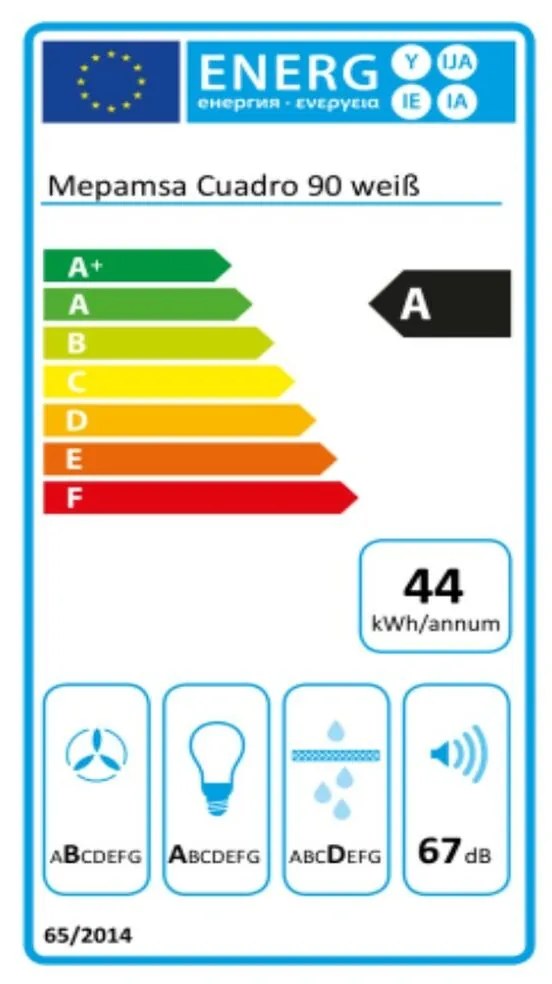 Cappa Classica Mepamsa CUADRO 90 BLANC 90 cm 200 W 61 dB Bianco