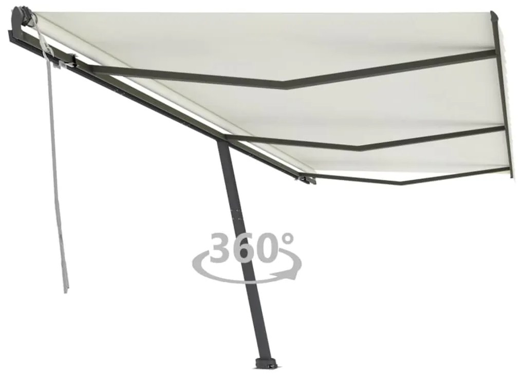 Tenda Da Sole Autoportante Manuale Retrattile 600x300 Cm Crema /