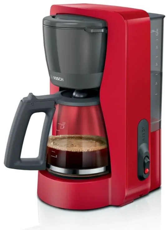 Bosch - caffettiera con filtro 15 tazze 1200w rossa/nera - TKA2M114