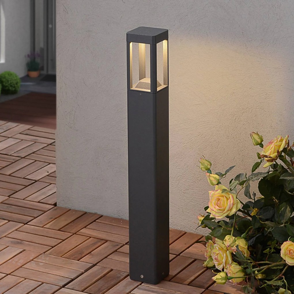Lampioncino da giardino BERND Lucande, Nero, Alluminio, Moderno, Lampada LED da esterni