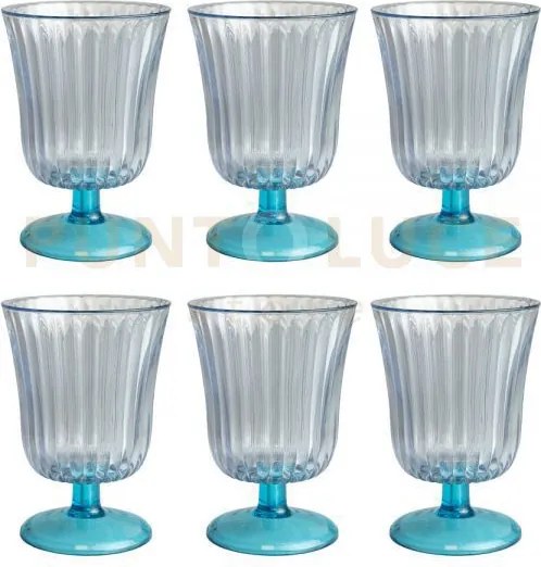 Set 6 bicchieri ginevra trasparenti
