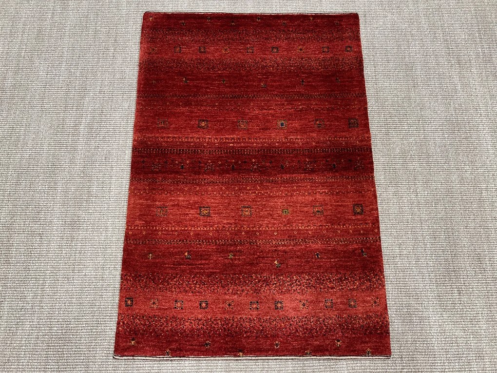 Loribaft Tappeto 80x120 Rosso (Iran) Annodato A Mano