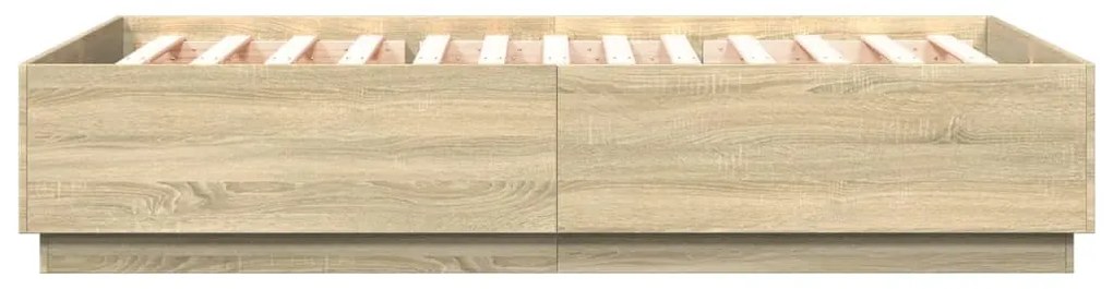 Giroletto luci led rovere sonoma 140x200 cm legno multistrato