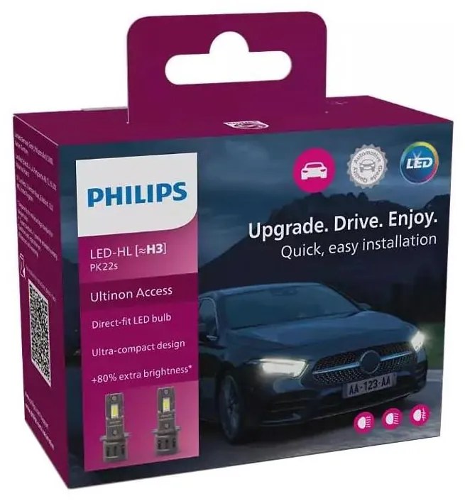 SET 2x LED Lampadine auto 11336 U2500 CX H3 PK22s/13W/12V 6000K