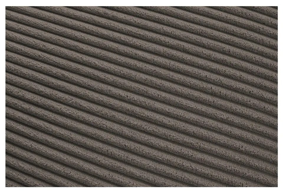 Divano grigio/marrone allungabile con rivestimento in velluto a coste 195 cm Monaco – Bobochic Paris