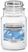 Soft Cotton, candela in giara grande Yankee Candle