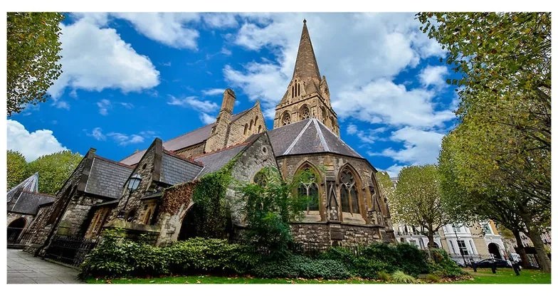 Stampa su tela London church, multicolore 140 x 70 cm