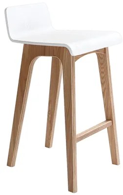 Sgabello / Sedia da bar scandinavo 65cm bianco gambe in legno BALTIK