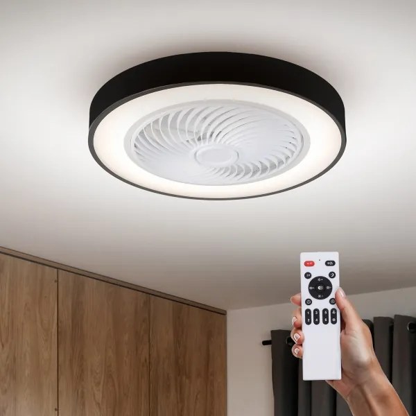 Brilagi LED dimmer con ventilatore 30W 230V 3000-6500K nero + DO