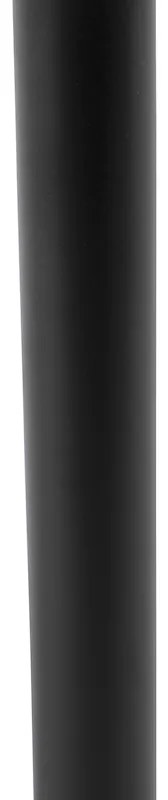 Lampada da tavolo classica nera con paralume nero 32 cm - Simplo