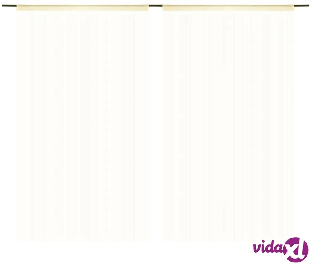 vidaXL 2 Pz Tende a Fili 140x250 cm Crema