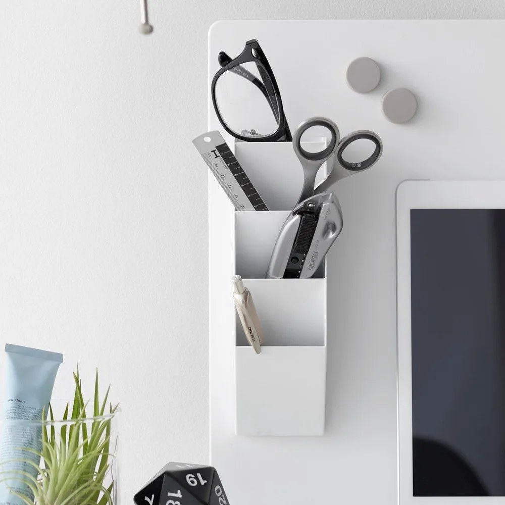 Organizer bianco in metallo per cancelleria Tower – YAMAZAKI