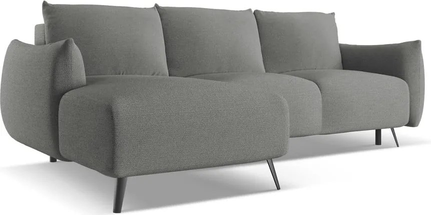 Divano angolare grigio chiaro (con penisola a sinistra) Malie – Makamii