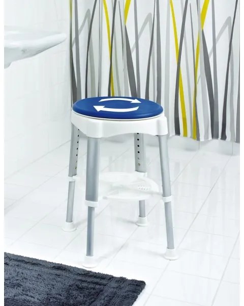 Ridder - Sgabello girevole 58x35,5 cm blu/bianco