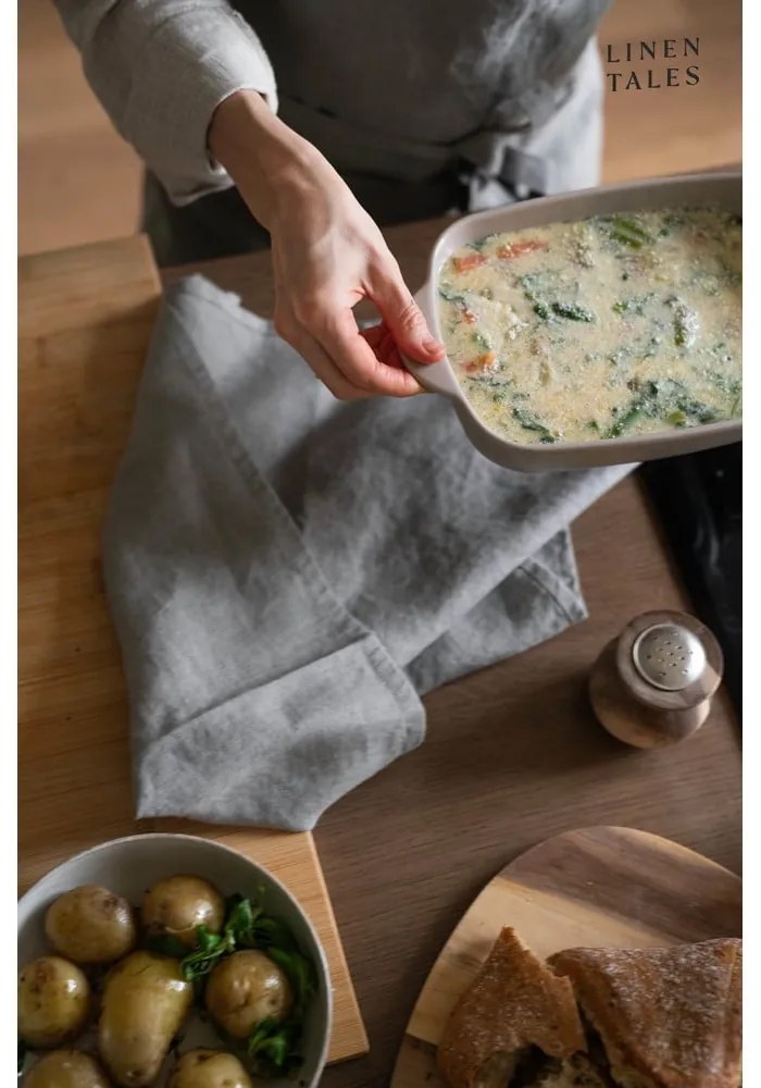 Asciugamano di lino 45x65 cm Khaki - Linen Tales