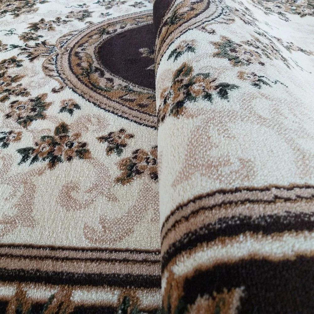 Esclusivo tappeto ovale in marrone
