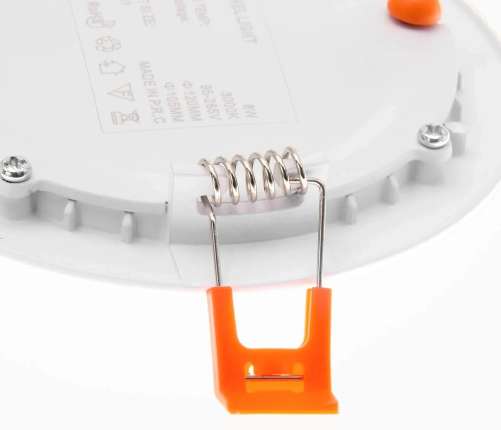Pannello LED Rotondo 8W 800lm Foro Ø105-110mm Osram chip LED Colore Bianco Caldo 3.000K