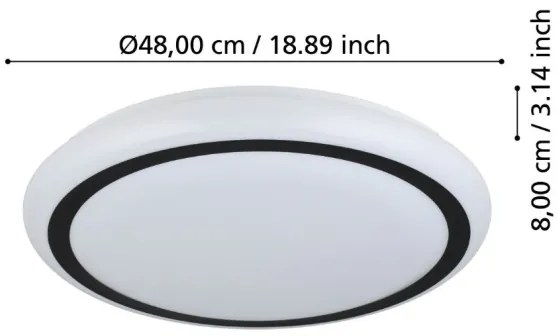 Eglo 900335 - Plafoniera LED CAPASSO 19,5W 230V