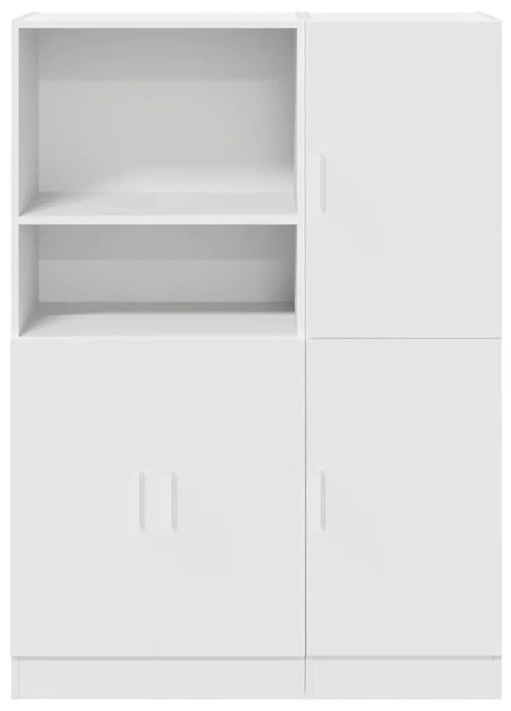 Set di mobili da cucina 2 pz bianco in truciolato