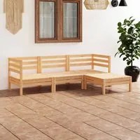 Set Salotto da Giardino 4 pz in Legno Massello di Pino 3082667