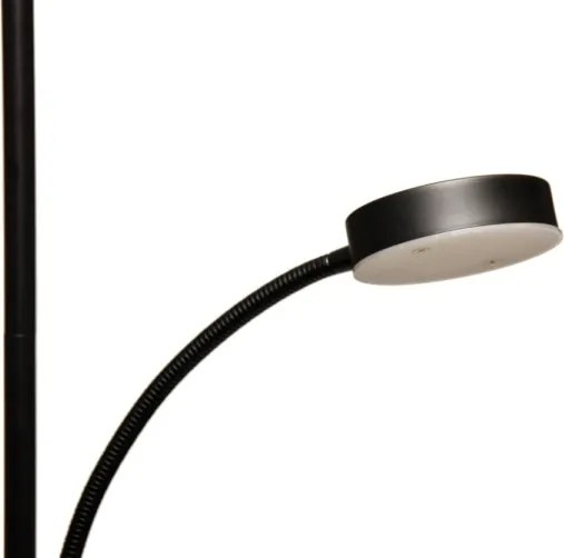 Lampada da terra LED dimmerabile NORA, 25W 230V (2200/3000/4000K) + LED 5W 3000K, nera, con telecomando