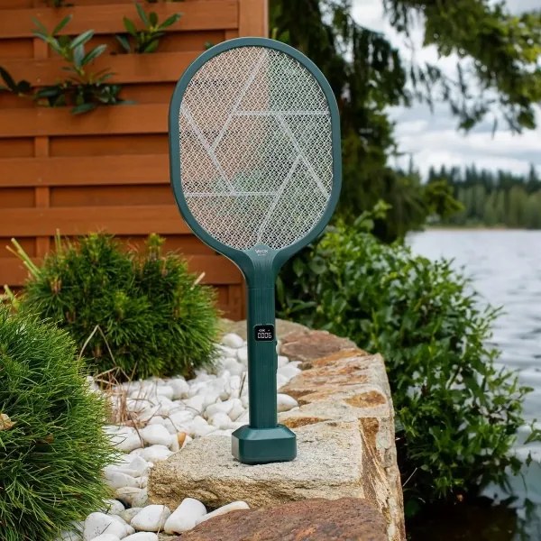 Trappola elettrica LED 2in1 con display LCD 1200 mAh/5V verde