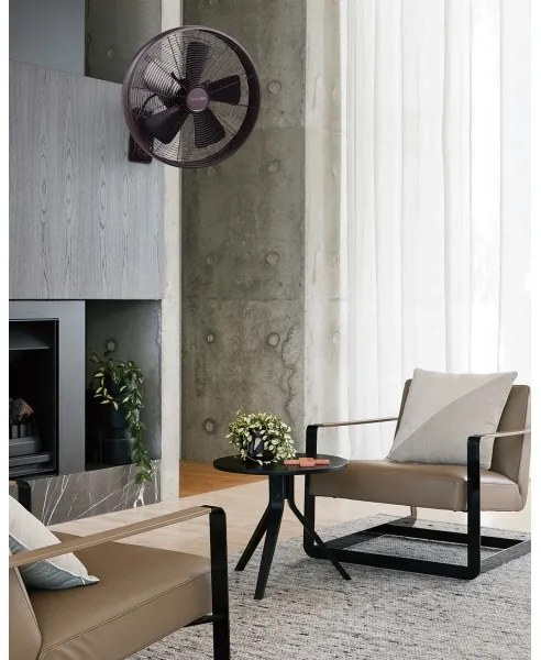 Lucci air 213125 - Ventilatore da parete BREEZE 55W/230V nero/marrone + tc