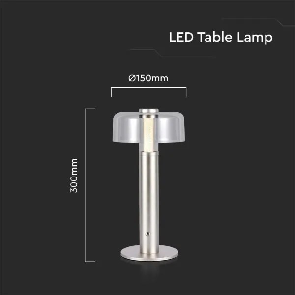 LED Lampada da tavolo ricaricabile dimmerabile LED/1W/5V 3000K 1800 mAh oro