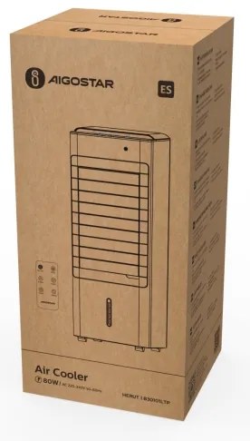 Aigostar - Raffrescatore d'aria 80W/230V bianco + telecomando